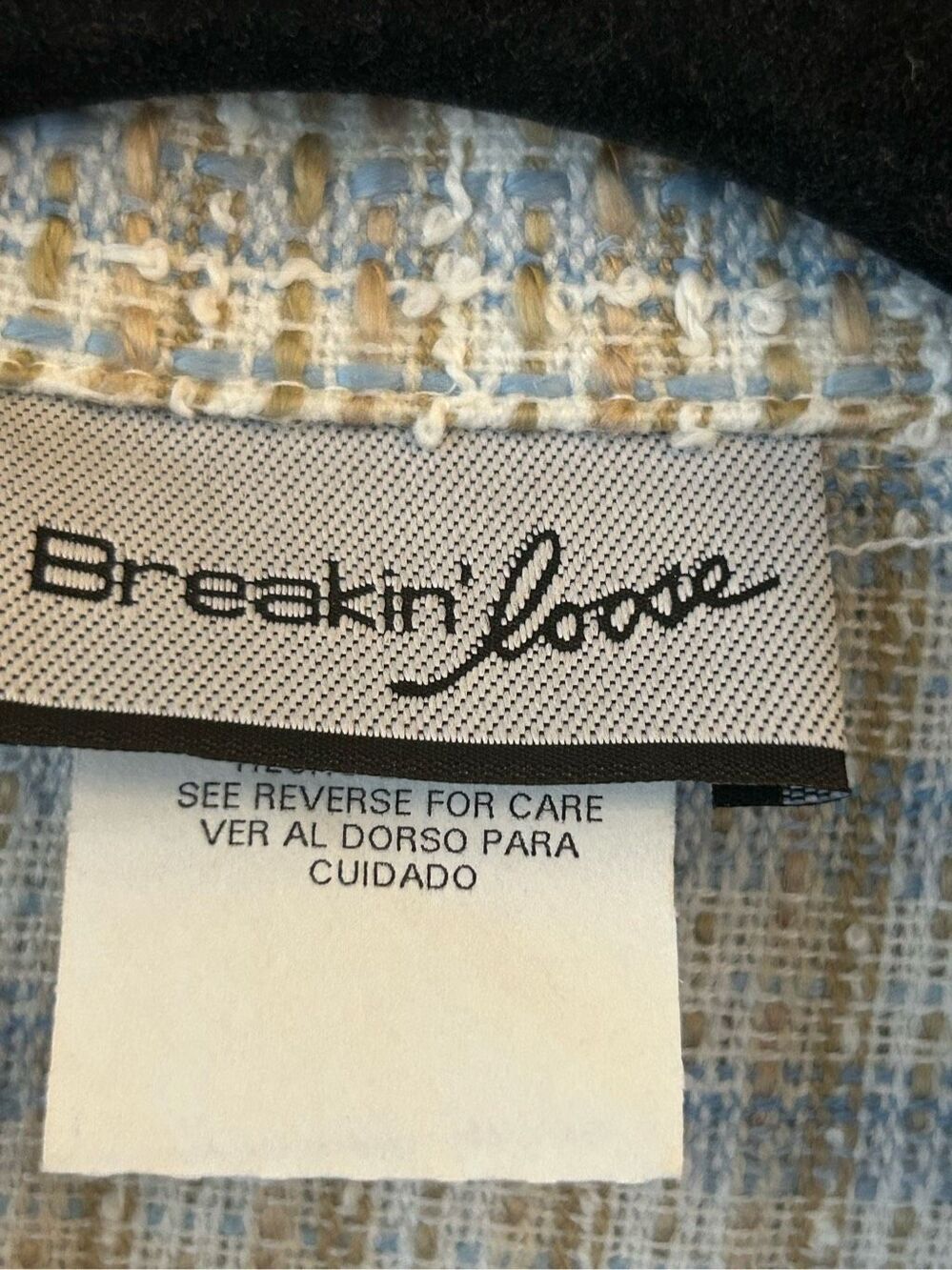 Vintage 90's Breakin' Loose Tweed Suit Set Sz 5/6 Y2K Academia Clueless School g - Picture 5 of 13